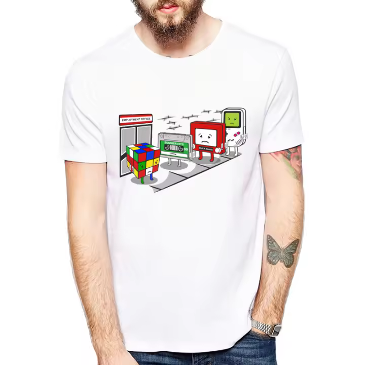 Camiseta Creativa De Los Años 80 Con Cassette Para Hombres Personalizada 'Soy Awesome' Camiseta De Verano Con Manga Corta Estilo Hip Hop - 1