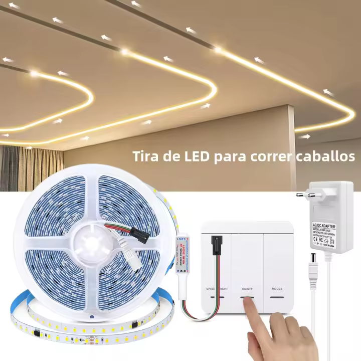 Tira De LED WS2811 10m/Roll Con 120 LEDs/M 24V DC Flujo De Agua Corriente Luz Flexible Pixel Direccional Para Jardín - 1