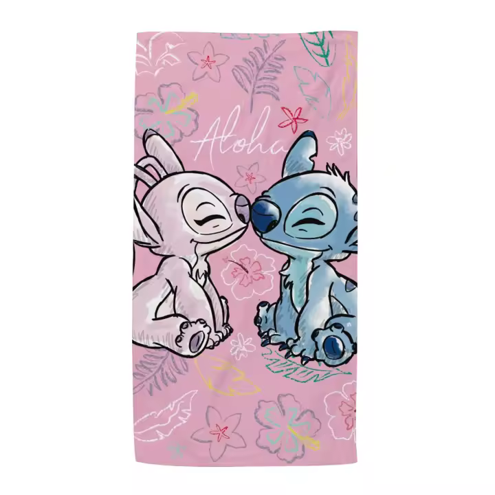 Arditex - Toalla de Microfibra de 70x140cm de diferentes estampados, Minnie y Daisy, Mickey, Stitch, Unicornio, Batman, Ariel, Stitch y Angel, Spiderman .... ideal para playa, piscinas... - 1
