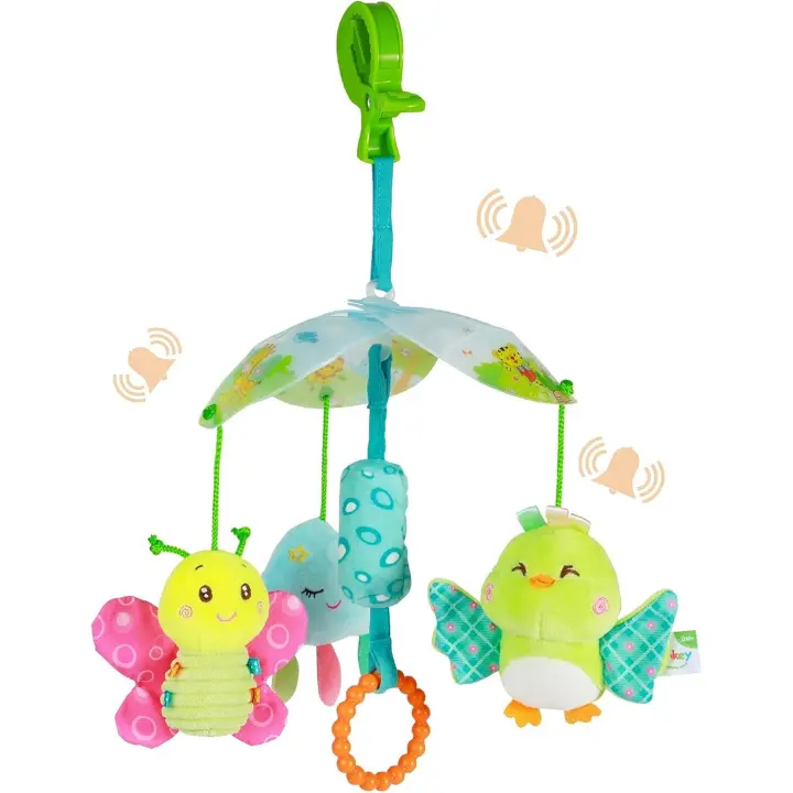 Juguetes para cochecitos y asientos de coche Sonajeros colgantes Juguetes colgantes para cochecitos Juguetes con clip para niños pequeños Juguetes para niños y niñas de 3 meses en adelante - 1