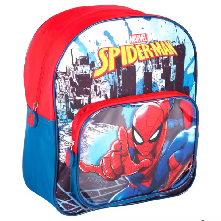 Mochila Spiderman Marvel 30cm. Mochila ergonómica con amplio espacio. Diseño resistente y versátil para llevar tus pertenencias con estilo. - 1