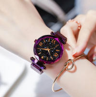 Reloj Para Mujer Estilo De Cielo Estrellado Con Hebilla De Magnetismo Y Cinturón De Malla Diamante Reloj De Cuarzo Casual Para Mujer - details 10