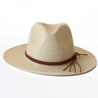 Sombrero De Paja Panamá Ancho Para Hombres Y Mujeres Protección Solar Verano Playa Sombrero De Paja UPF Con Protección UV - details 11