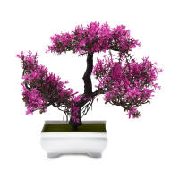 Plantas Artificiales Bonsái Pequeño Árbol En Maceta Flores Falsas Adornos Para Decoración De Hogar Fiesta Boda Accesorios - details 5
