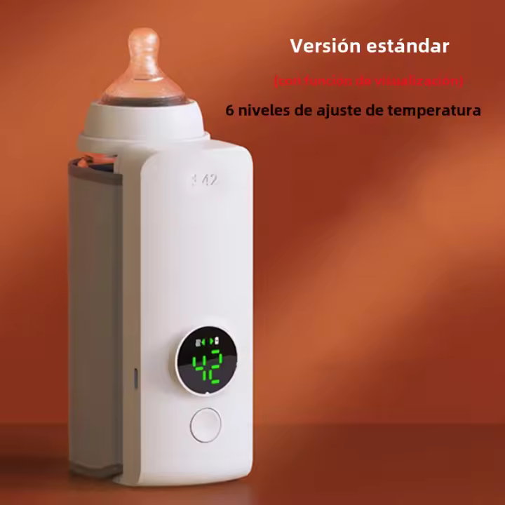 Calentador de biberones recargable, ajuste de temp con Pantalla de temp, Manga de calentador de Seos, accesorios de Alimentación, 6 - 1