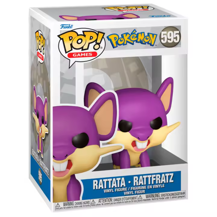 Figura Pop Pokemon Rattata-Figura de Vinilo Coleccionable - Idea de Regalo- Mercancia Oficial - Juguetes para Niños y Adultos - Movies Fans - Muñeco para Coleccionistas y Exposición - 1