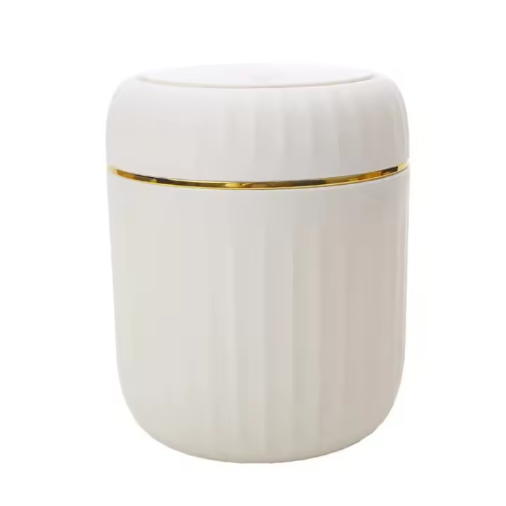 Mini Papelera De Escritorio Con Tapa Organizador De Basura Duradero Plástico Para Dormitorio Y Oficina Caja De Almacenamiento - 1