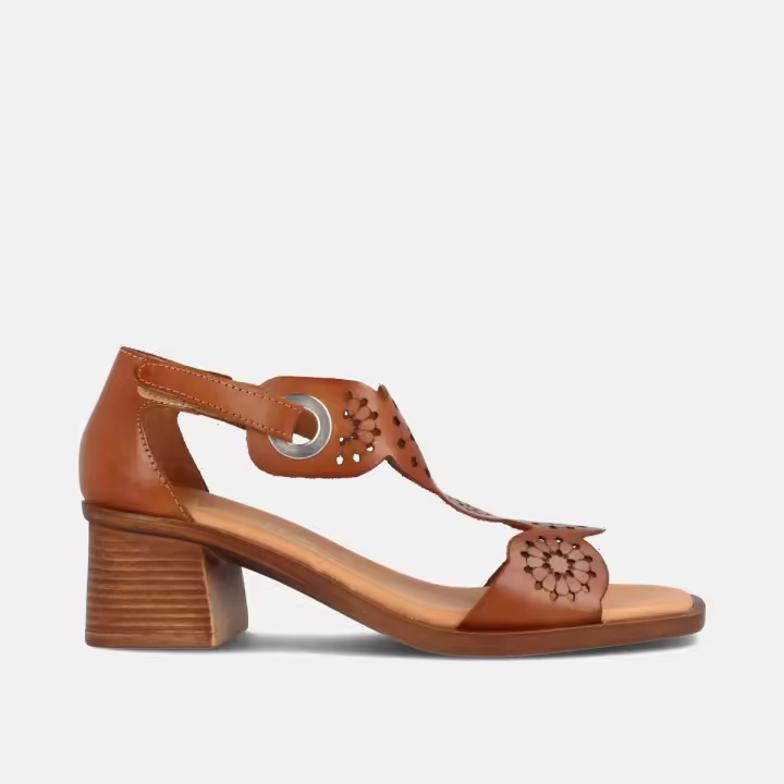 MARILA SHOES SANDALIAS PARA MUJER DE TACÓN EN PIEL ELISA AVELLANA - 1