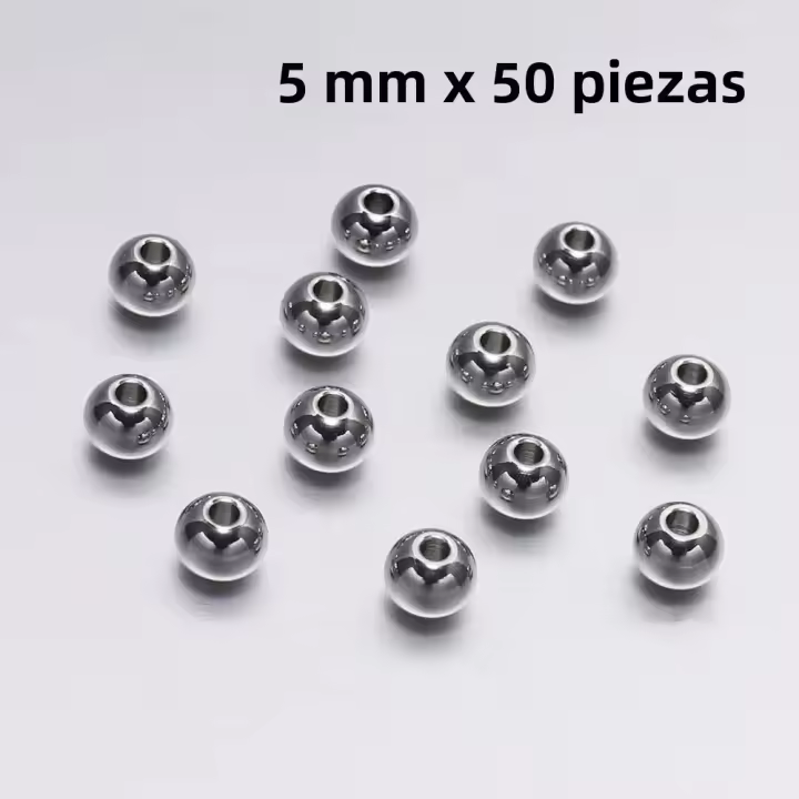 Talares De Acero Inoxidable Redondos Para Joyería Y Pulseras DIY Accesorios De Metal De 3/4/5/6/7/8MM Troqueles De Espaciador - 1