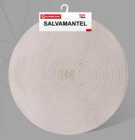 Juego de 6 manteles individuales redondos, resistentes al calor, tejidos clásicos, redondos de 13.5 pulgadas de diámetro, para mesa de cocina, beige - details 0