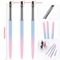 Cepillos De Limpieza Para Uñas Con Cabeza Angular Redonda Resistente Al Acrílico Para Eliminación De Cutículas Y Limpieza De Manicura - details 0