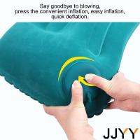 JJYY Almohada De Viaje Inflable Para Avión Y Coche Almohada Plegable Tipo Cama Cojín De Cuello Almohadas De down 100% Fibra De Bambú - details 0