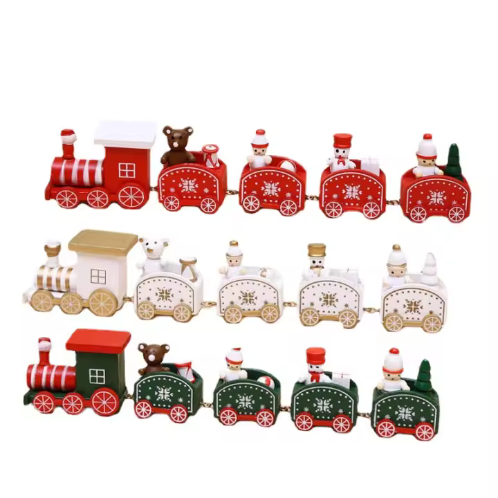 Set De Miniatura De Tren De Navidad Para Muñecas Modelo Cartoon Juguete De Fiestas Para Niños Decoración De Casa De Muñecas - 1