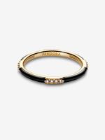Pandora - Anillo de esmalte Negro y Piedras-Baño de Oro de 14K - details 0