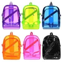 Mochila Transparente De Moda Impermeable Para Niñas Y Adolescentes Material PVC Bolsa Escolar Diaria Mini Con Cierre De Cremallera - details 4