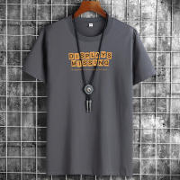 Camiseta De Algodón Para Hombre Estampada Con Letras Estilo Anime Suelta Y Cómoda Para El Verano Con Cuello Redondo - details 6