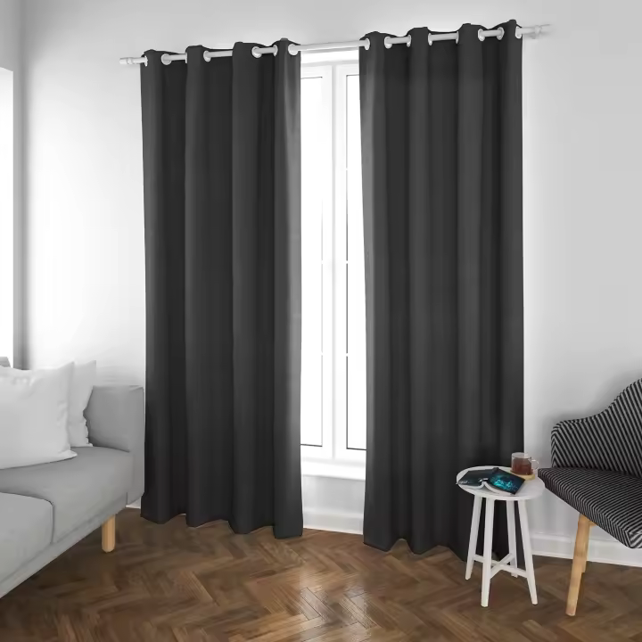 YUNIK HOME- Cortinas de Salón Cortina Efecto Lino, Cortinas Translúcidas, Modernas y Elegantes 140x260cm de para Dormitorio, Comedor, Cocina 2 Piezas con Ojales Plateados - 1
