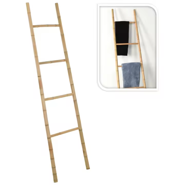 Excellent Escalera de Madera Bambu para Toallas 45x117 Cm - 1