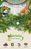 Bloques De Construcción Zoo DIY 4800+ Piezas Mini Bricks Modelo De Parque Desértico Juguete Interactivo Para Padres Y Niños Para Adultos Y Niños - details 1