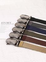 Cinturón Para Hombre Con Hebilla Automática De Moda Durable Y Secado Rápido Para Deportes Al Aire Libre 3.5cm Material Plástico Y Lona - details 0