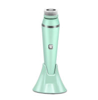 Dispositivo de limpieza facial, cepillo eléctrico impermeable 4 en 1, rotación de 3 niveles (verde) - details 0