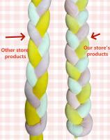 Protector De Cuna Para Bebé Con Nudo Y Trencita Almohadilla De Cojín Anticolisión Decoración De Habitación Infantil 1M/2M/3M/4M Tamaño Plush Material Algodón - details 0
