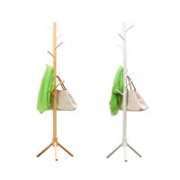 LUTODY - Perchero de pie madera maciza, Forma de árbol, 8 ganchos para colgar prenda ropa chaqueta bolso sombrero, Altura ajustable, Base estable, Estilo nórdico para entrada recibidor dormitorio habitación - details 0