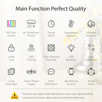 Controlador De Temperatura Y Humedad WiFi Inteligente Para Aire Acondicionado Con Pantalla Táctil LCD Y Control Remoto IR Compatible Con Google Home Alexa - details 1