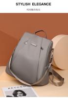 Mochila Multifuncional Antirrobo Para Mujer Casual Nylon Sólida Con Correa Desmontable Bolso Escolar De Moda Para Viajes - details 1