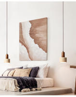 Lámpara Colgante De Carrilera LED Amarilla Marmol Japonés Wabi Sabi Travertino Nórdica Para Lateral De Cama Restaurante Pasillo Decoración - details 7