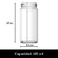 MundoTarros - Tarros de Cristal de 570 ml con Tapa de Rosca Hermética + Ebook de 102 Recetas - Frascos para Purés, Mermelada, Conservas, Salsas - Incluye Etiquetas - details 0