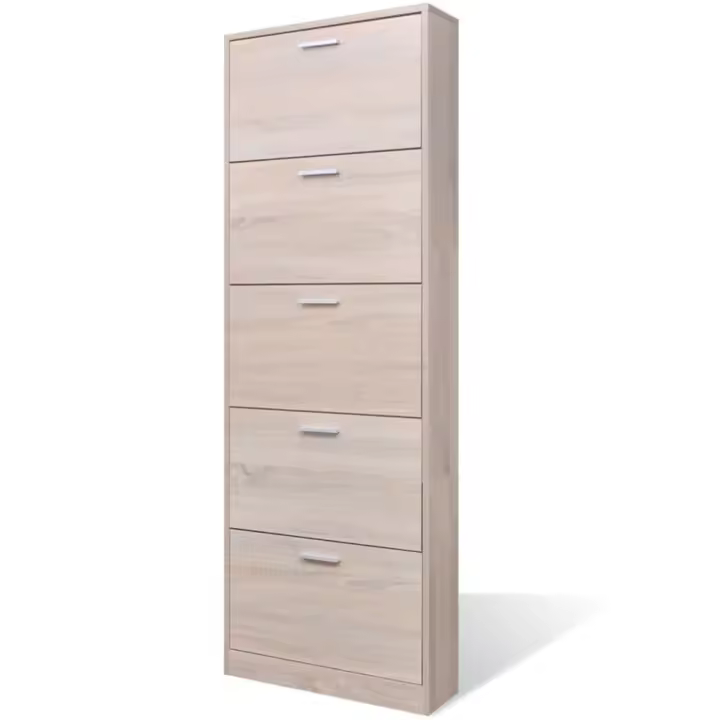 VidaXL Zapatero Harley 5 compartimentos abatibles 169x59x17 cm - 1