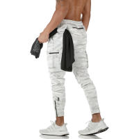 Nuevos Pantalones De Entrenamiento Para Hombre 2024 Primavera Y Otoño Color Sólido Deportivos Cómodos Para Exterior Y Fitness Con Bolsillos De Camuflaje - details 49