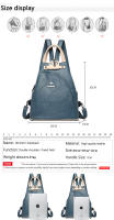 Mochila De Cuero De Alta Calidad Para Mujer Gran Capacidad Antirrobo Para Viajes Bolsa De Hombro Escolar Para Adolescentes Chicas - details 3