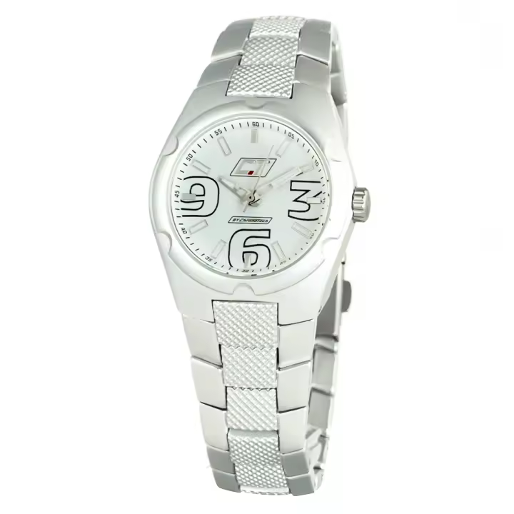 Chronotech Reloj Analógico para Mujer de Cuarzo con Correa en Acero Inoxidable CC7039L-05M - 1