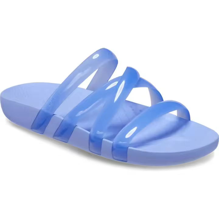 Crocs Zuecos Splash Glossy Strappy Azul - 1