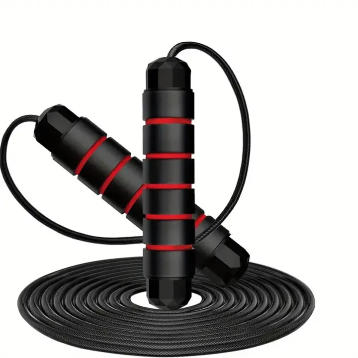 Nueva Cuerda De Saltar Sin Enredos Velocidad Rápida Con Rodamientos De Bolas Acero Cuerda De Gimnasio Para Ejercicio De Cuerpo Delgado - 1