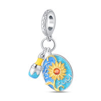 Tablero De Dibujo De Pigmento De Plata 925 Serie De Arte Figuras Famosas Charms De Cuentas Para Pulseras De 3mm Hechas a Medida Joyería Finos - details 35