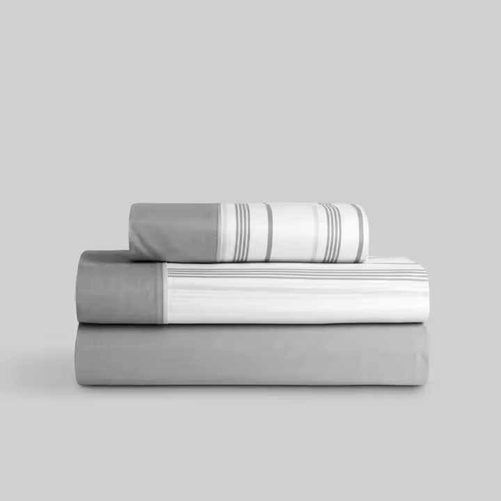 Llartextil Juego de Ropa de Cama Karamelo Urian Gris - Diseño Moderno y Resistente - 1