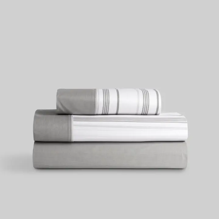 Llartextil Juego de Ropa de Cama Karamelo Urian Gris - Diseño Moderno y Resistente - 1