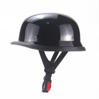 Casco De Motocicleta Vintage Para Cruiser M/L/XL/XXL Diseño Aleman Medio Con Certificación DOT Negro Brillante Unisex - details 6