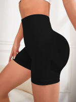 Shorts De Yoga Para Mujer High Waist Abdomen Pantalones Cortos De Running Deporte Fitness Outer Wear Material Poliéster - details 5