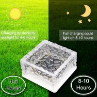 1 pieza lámpara 4 LED luz colorida luz solar al aire libre con control remoto, luz de camino solar luz de ladrillo para jardín al aire libre patio camino estanque de tierra - details 0