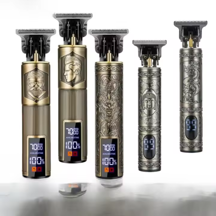 T9 Máquina De Pelacabelo Eléctrica De Alta Gama Silenciosa Para Barba Y Cabeza Con Regalo Rápido Para Novio Material De Hoja De Acero Inoxidable - 1