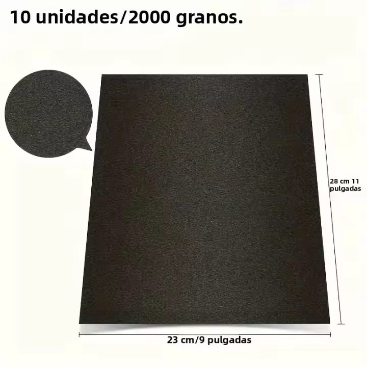 10Pcs Papel De Herramientas Abrazaderas 60-2500 Uso Dual Seco Y Humedo Para Pulido Y Gruesura De Madera Y Coche Silicona Carbono Resistente Papel De Herramientas Abrazaderas - 1