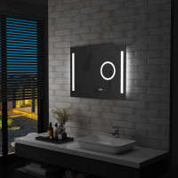 vidaXL Espejo de Pared de Baño con LED y Sensor Táctil Iluminación Dimensiones 80 x 60 cm, 100 x 60 cm - details 0
