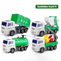 Juego De 4 Piezas Camiones De Construcción Y Limpieza De La Ciudad Para Niños Juguetes Educativos De Vehículos Modelo De Camión Regalo - details 1
