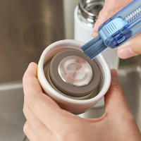 Cepillo De Limpieza Multifuncional Para Botellas Y Tazas 3 En 1 Portátil Limpiador De Tapa Y Espacios Estrechos Ecológico PP Verde/Azul/Ámbar - details 1