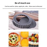 1 Pcs Molde De Mantequilla De Carbono Con Fondo Desmontable Antiadherente Fácil De Librar Utensilios De Hornear Para Pizza Y Pasteles - details 0