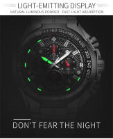 Reloj De Pulsera Deportivo De Lujo Para Hombre WWOOR 2024 Marca Top En Negro Acero Inoxidable Cronógrafo Cuarzo Reloj Masculino Con Luz Luminosa Resistente Al Agua Y Shock - details 10